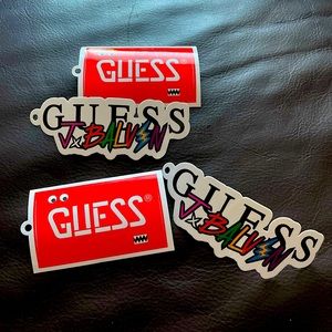 4 sets of Guess x JBalvin collaboration stickers